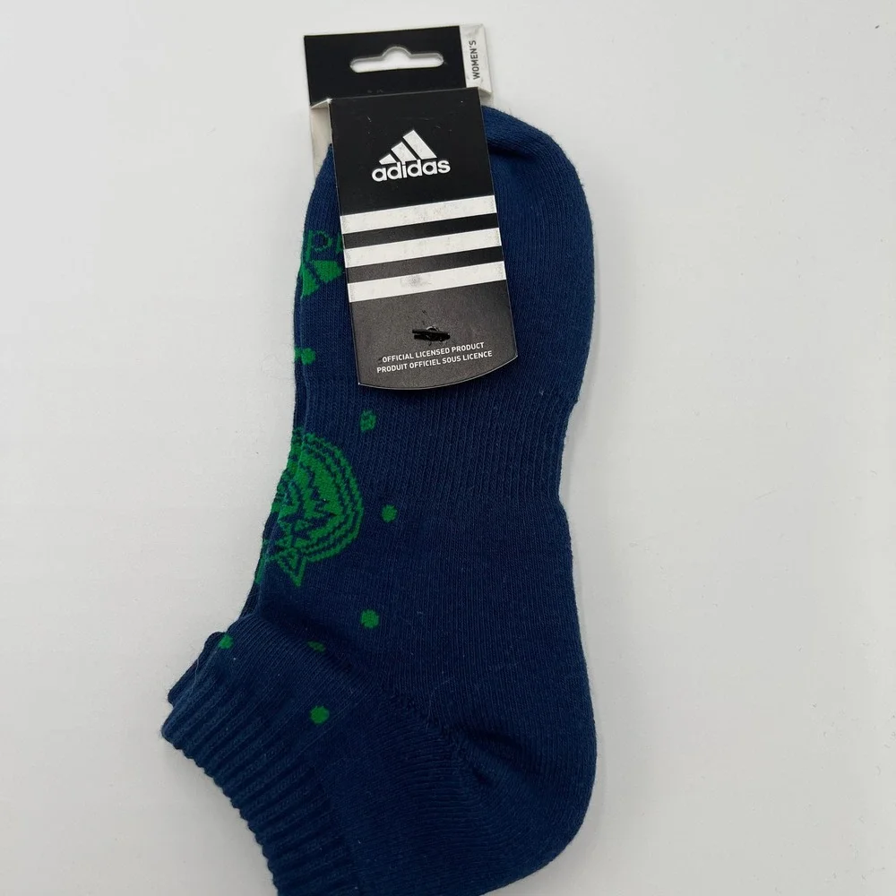 Adidas Vancouver Canucks Womens‎ 2 Pack No Show Socks Pink Navy Graphic OSFA NEW